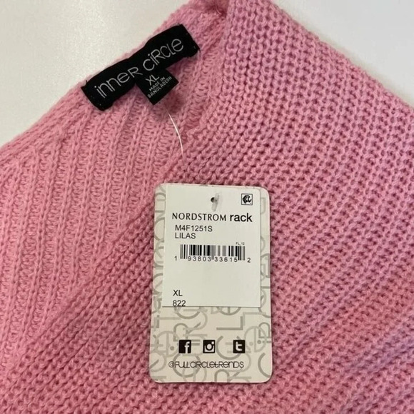 Inner Circle Women's Nordstrom Front Twist V Neck Long Sleeve‎ Sweater SZ XL NWT - Picture 5 of 10